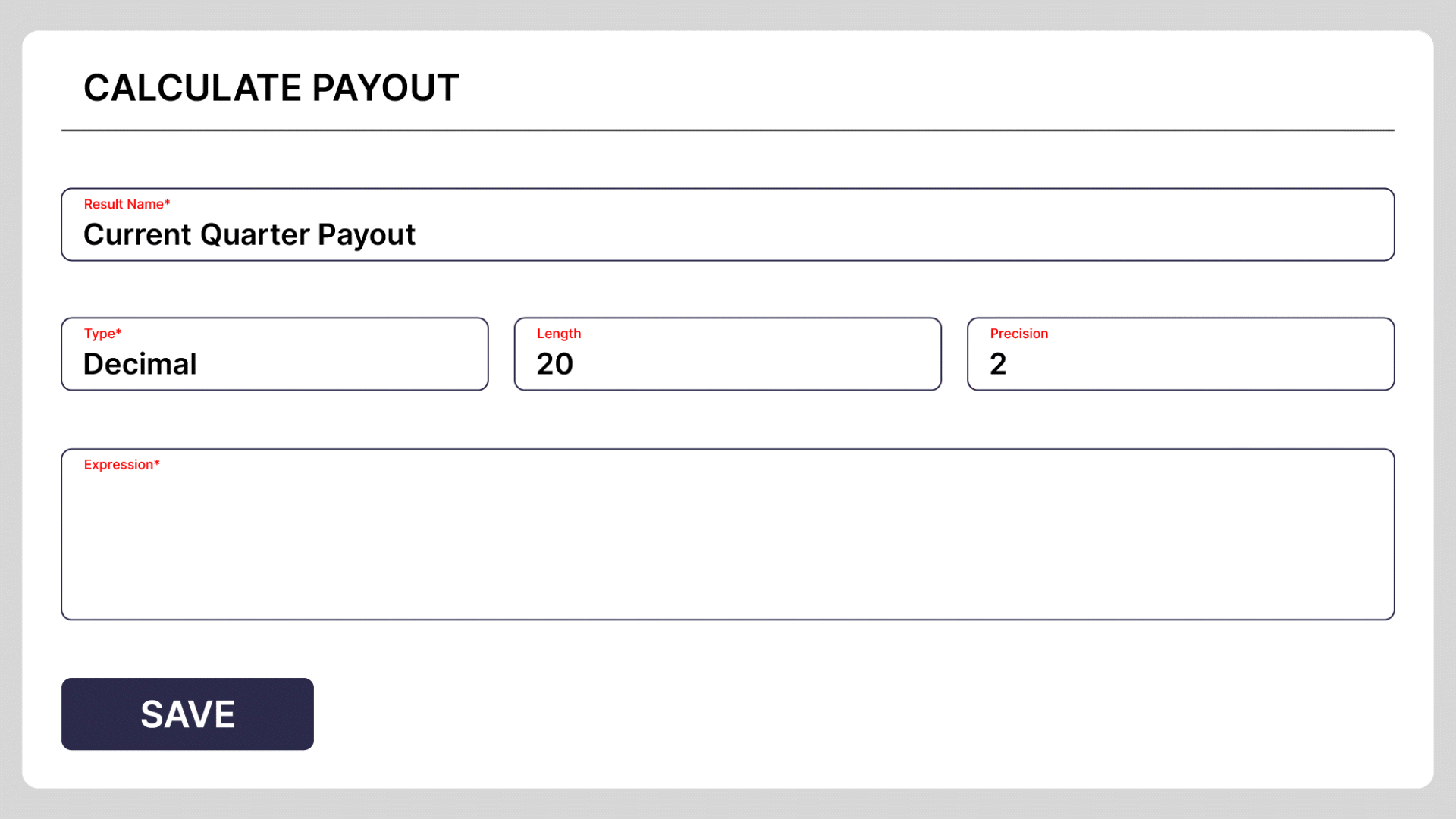 Calculate payout